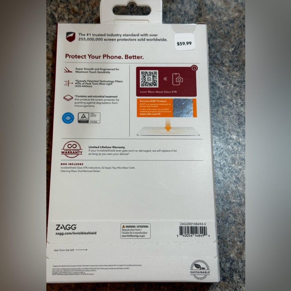 ZAGG IPHONE 13 pro max screen protector - Picture 2 of 2